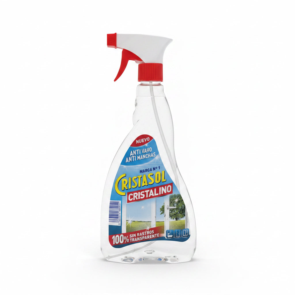 Cristasol Cristalino Limpiacristales Anti-Vaho y Anti-Manchas con Pistola 750ml