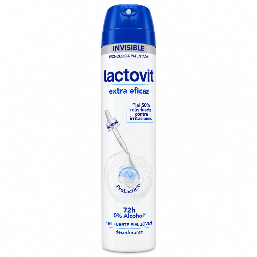 Desodorante Extra Eficaz Invisible 72h 0% Alcohol Lactovit 200ml
