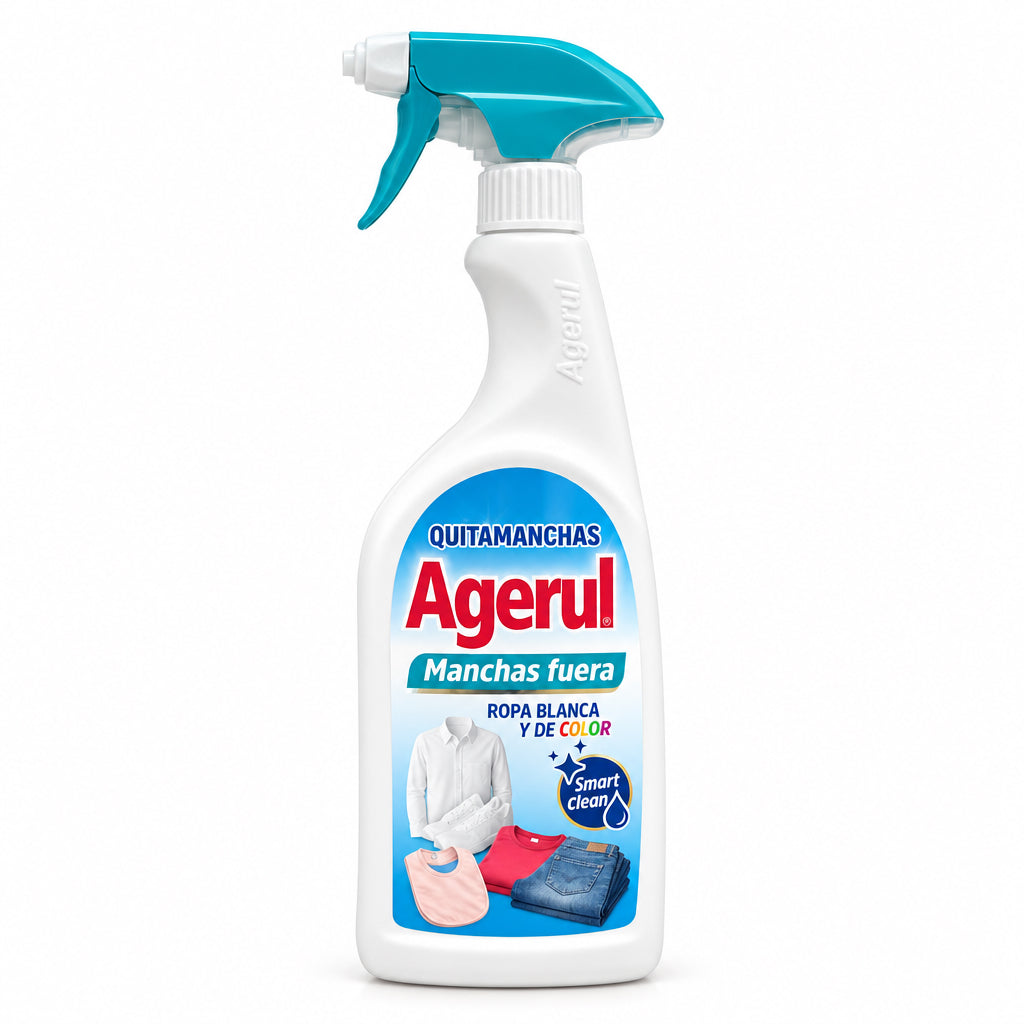Agerul Quitamanchas Manchas Fuera Ropa Blanca y de Color Smart Clean Pistola 750ml
