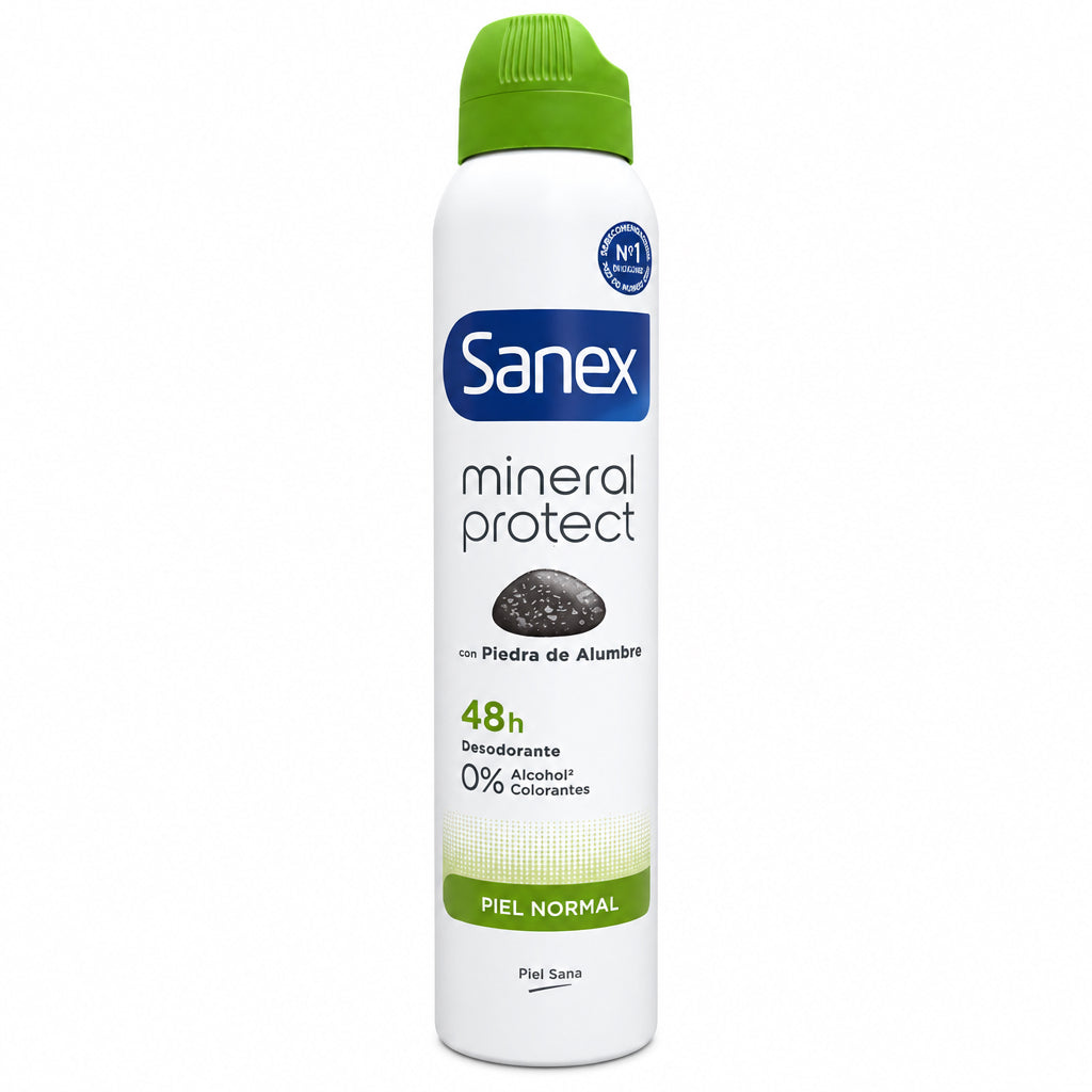 Desodorante Mineral Protect Piedra de Alumbre 48h 0% Alcohol Sanex 200ml