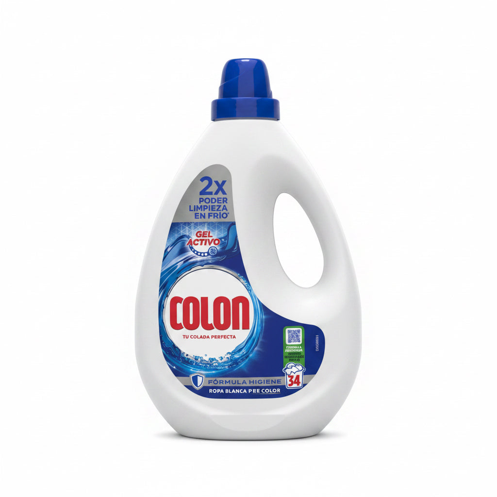 Detergente Líquido Gel Activo Colón 34 Lavados