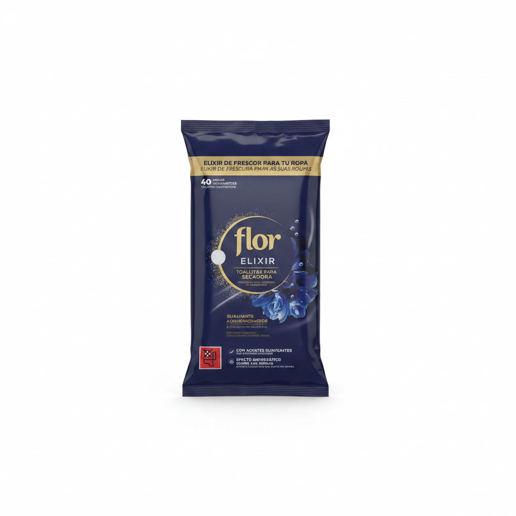 Toallitas para Secadora Elixir Flor 40 Unidades