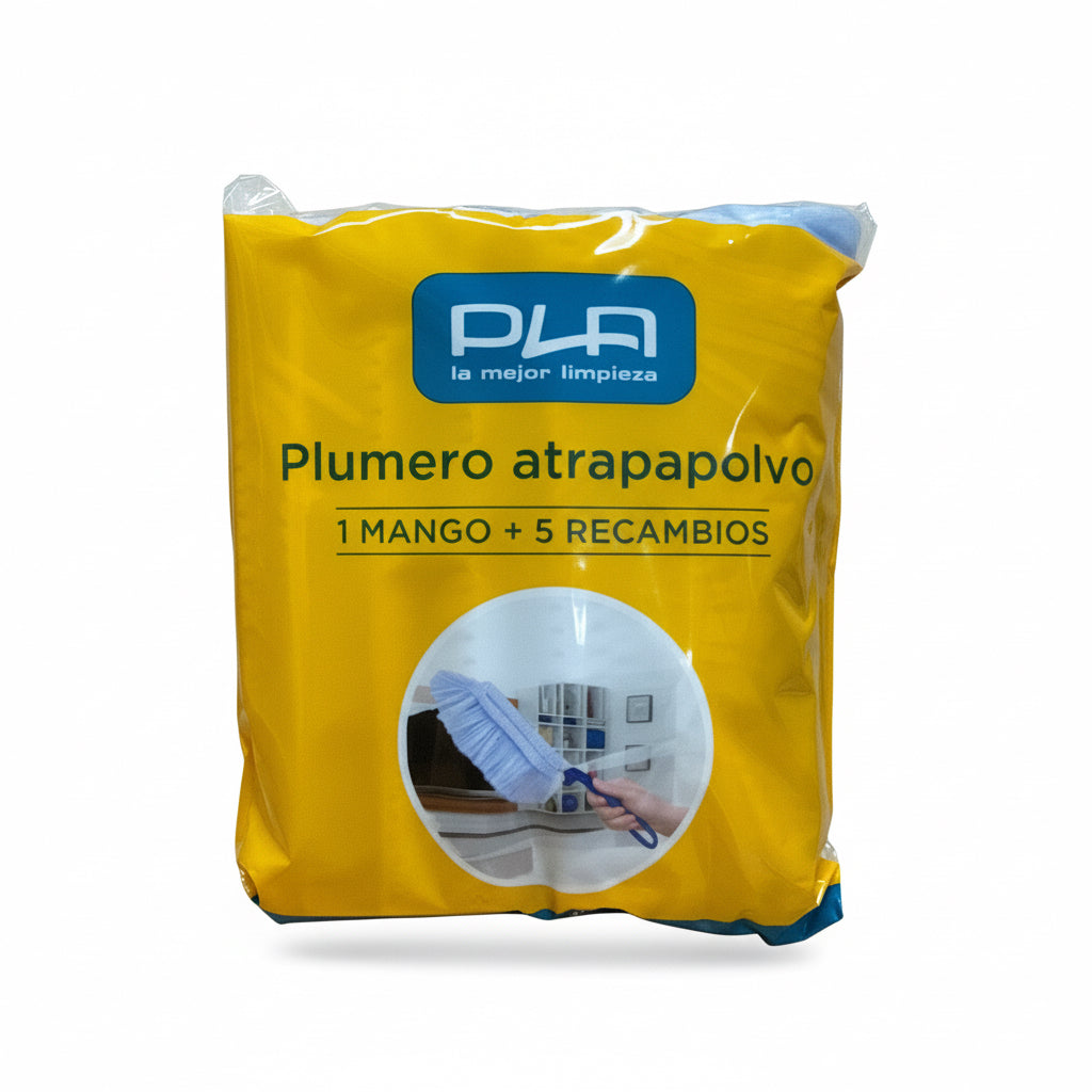 Plumero Atrapapolvo con 1 Mango y 5 Recambios PLA