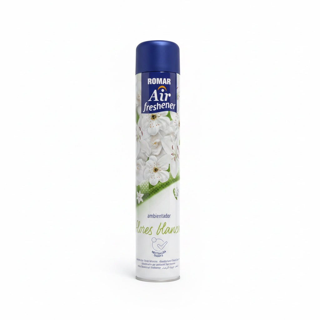 Ambientador Spray Flores Blancas Romar Air Freshener 750ml