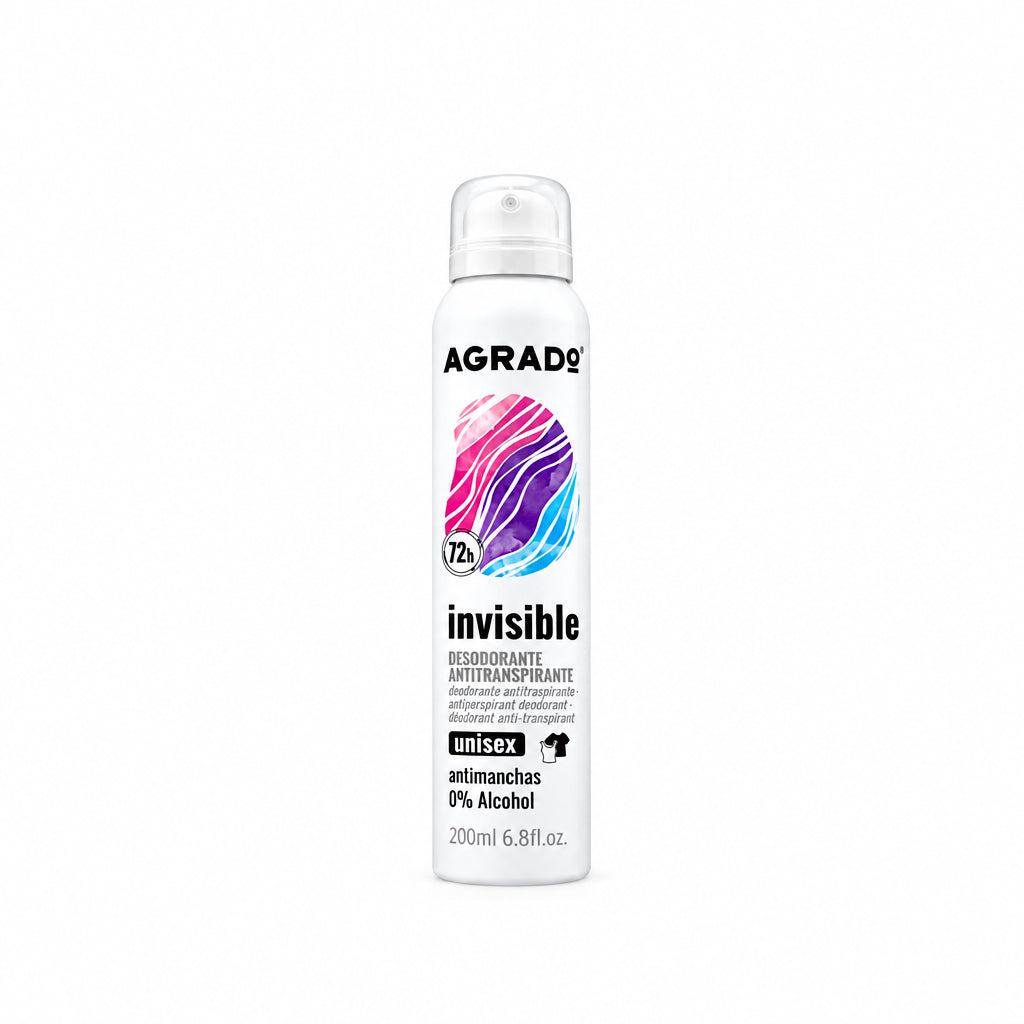 Desodorante Antitranspirante Invisible Unisex 200 ml Agrado