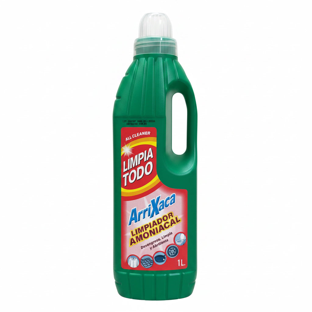 Limpiador Amoniacal Arrixaca Limpia Todo – Desengrasa, Limpia y Abrillanta (1 Litro)