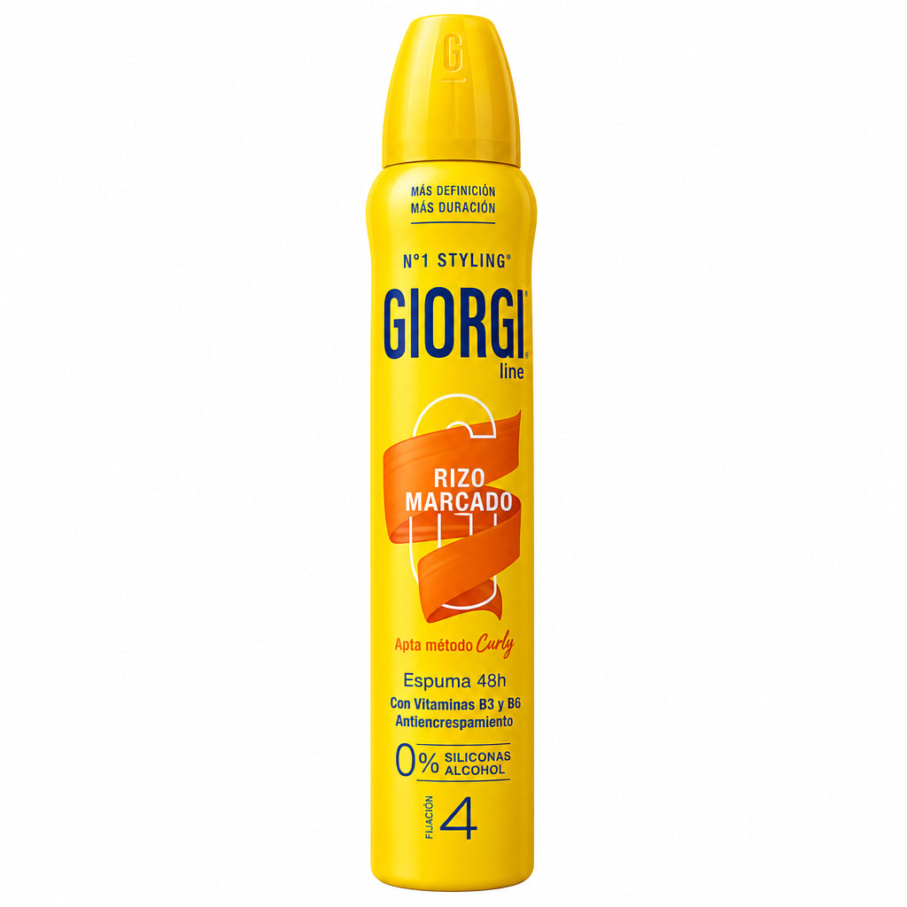 Espuma Rizo Marcado 48h Apta Método Curly Fijación 4 Giorgi Line 250ml