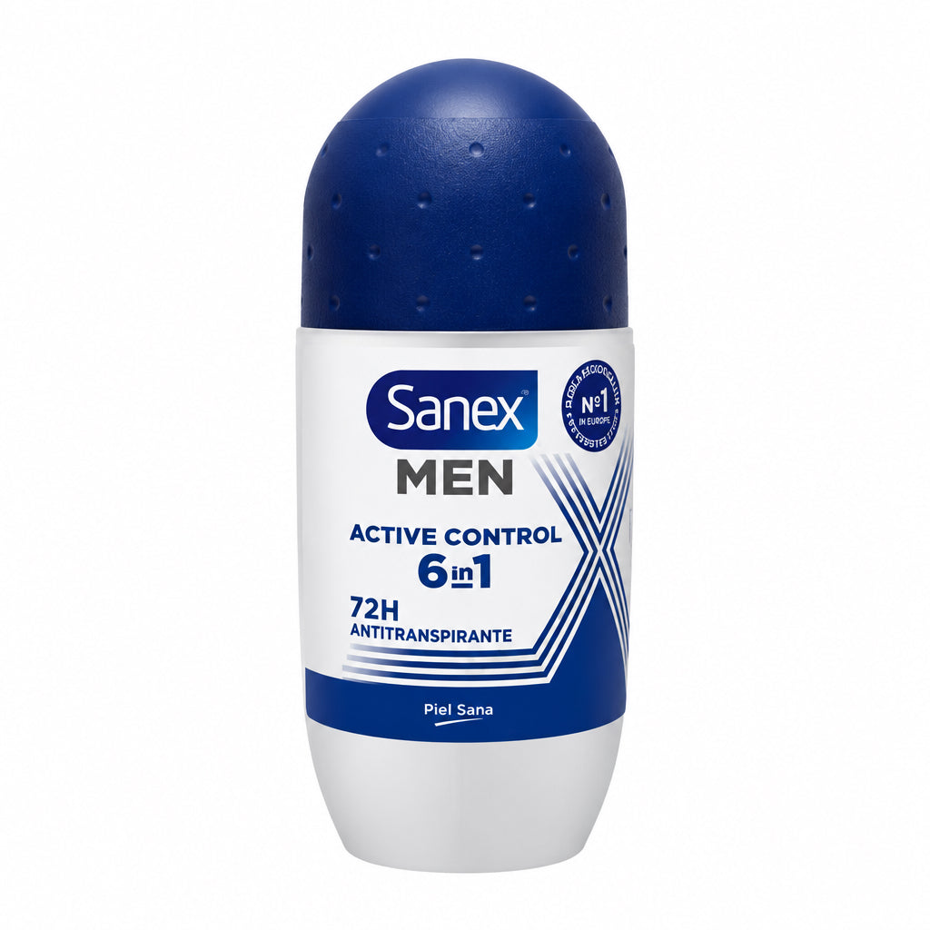 Desodorante Roll-On Antitranspirante Men Active Control 6 en 1 72h Sanex 50ml