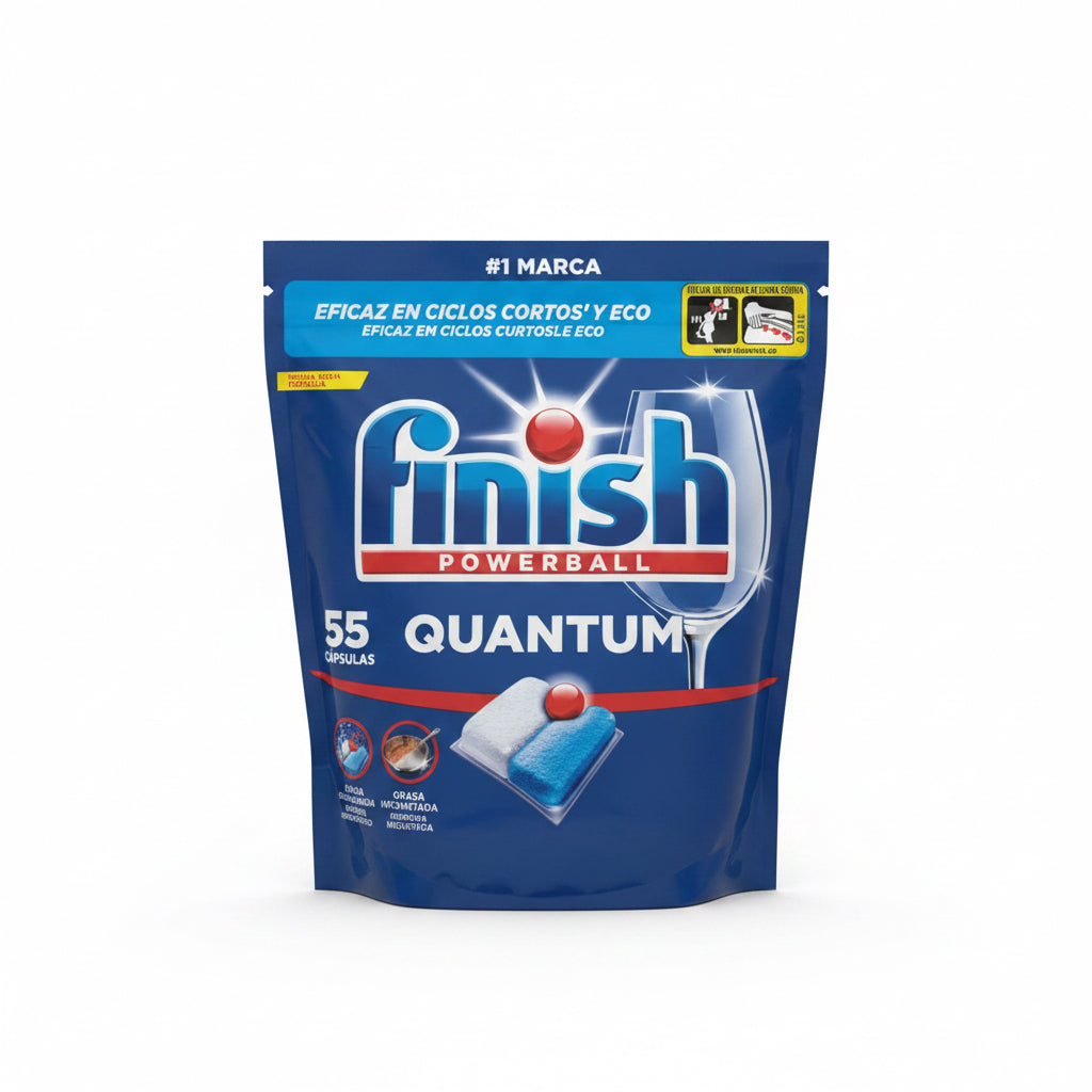 Finish Powerball Quantum - Cápsulas para Lavavajillas (55 Cápsulas)