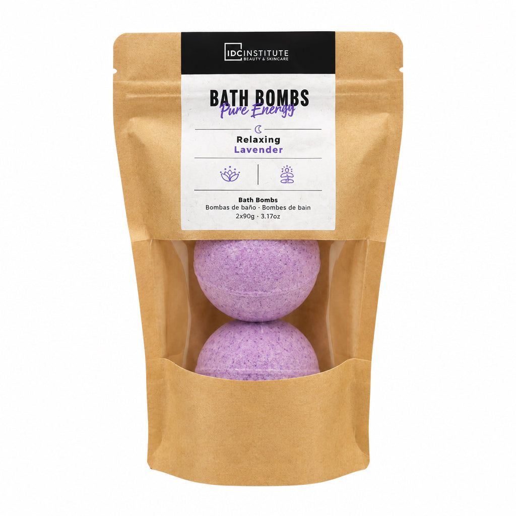 IDC Institute Pure Energy Relaxing Lavender Set de 2 Bombas de Baño Efervescentes con Aroma a Lavanda 2x90g