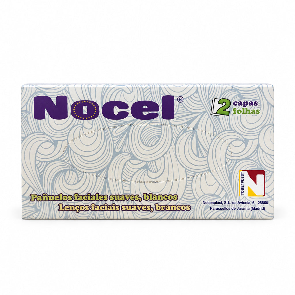 Nocel Pañuelos Faciales Suaves y Blancos 2 Capas Cuidado Diario 80u