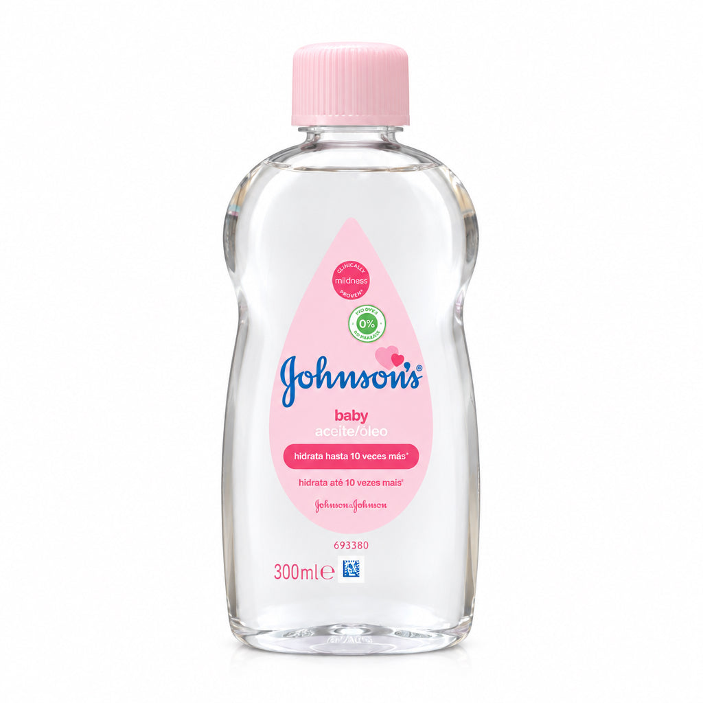 Johnson's Baby Aceite Corporal Original Piel Delicada 300 ml Retiene hasta 10 Veces Más Hidratación