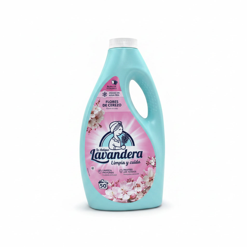 Detergente Líquido Flores de Cerezo La Antigua Lavandera 50 Lavados