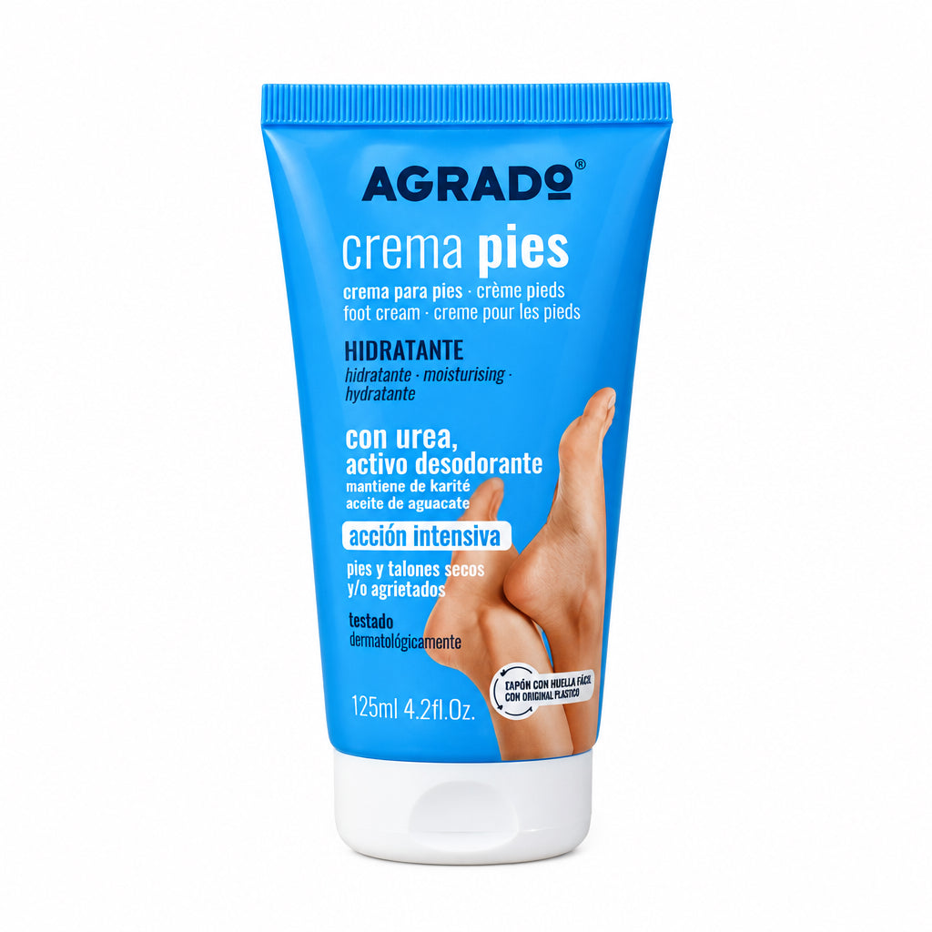 Crema Pies Hidratante Acción Intensiva con Urea y Activo Desodorante 125 ml Agrado