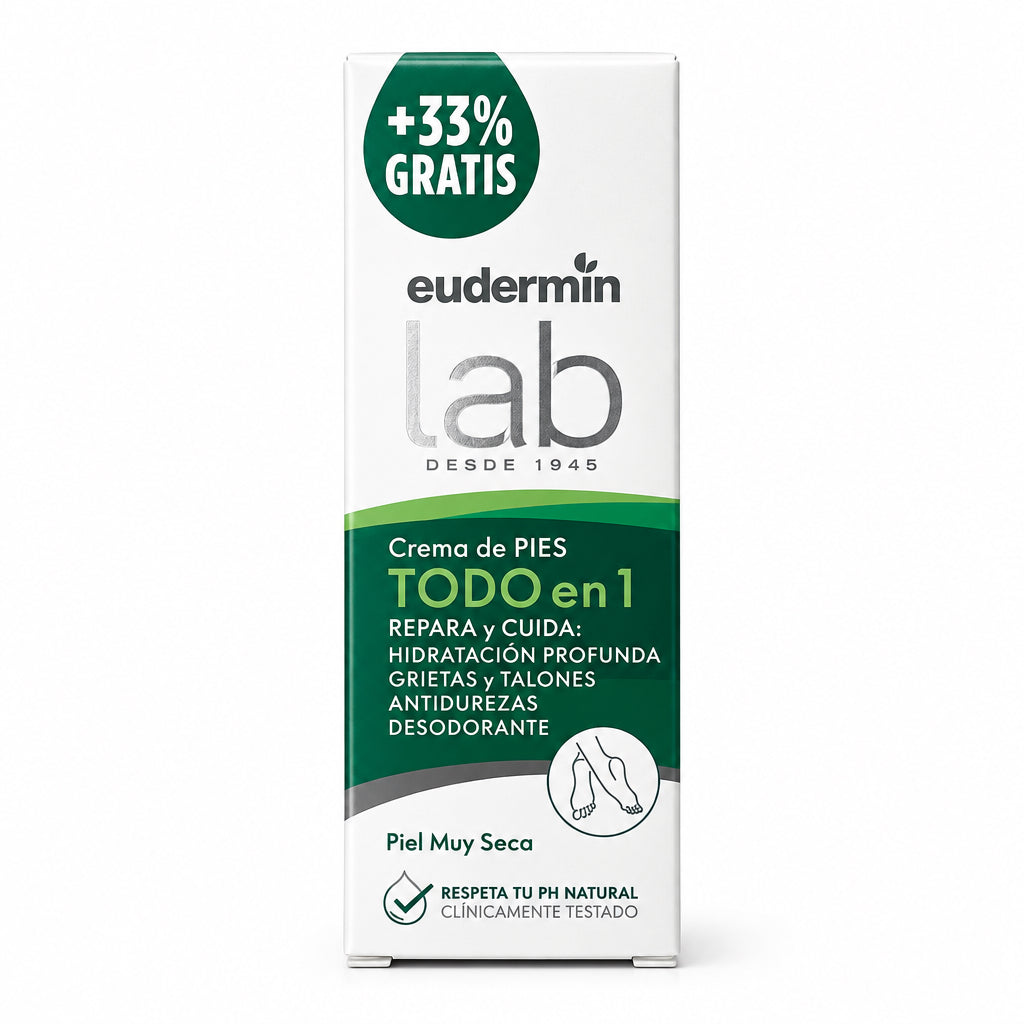 Crema de Pies Todo en 1 Piel Muy Seca Eudermin Lab 75ml+25ml