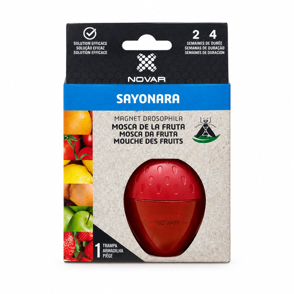 Novar Sayonara Magnet Drosophila Trampa para Mosca de la Fruta 1 Unidad Eficacia de 2 a 4 Semanas