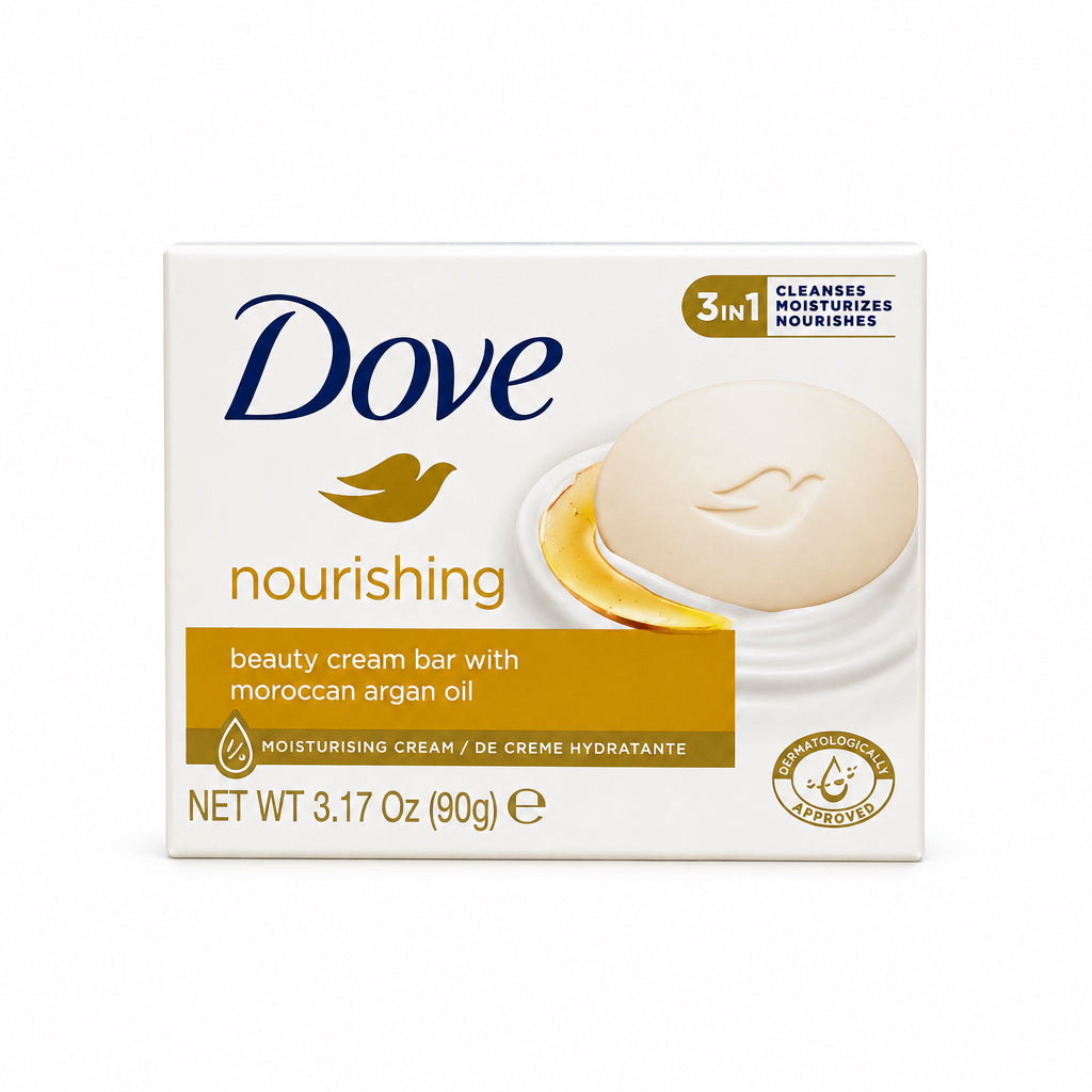 Pastilla de Crema Belleza Nourishing con Aceite de Argán Marroquí 90 g Dove
