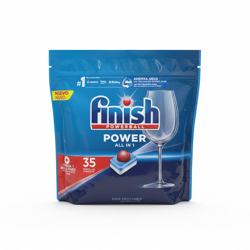 Finish Powerball Power All in 1 - Pastillas para Lavavajillas (35 Pastillas)