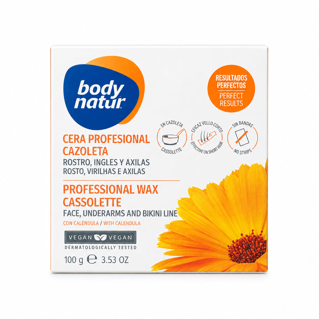 Cera Profesional Cazoleta Rostro, Ingles y Axilas con Caléndula 100 g Body Natur