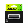 GilletteLabs Recambios de Maquinilla de Afeitado 4 Unidades Edición Champions League Hojas con Barra Exfoliante