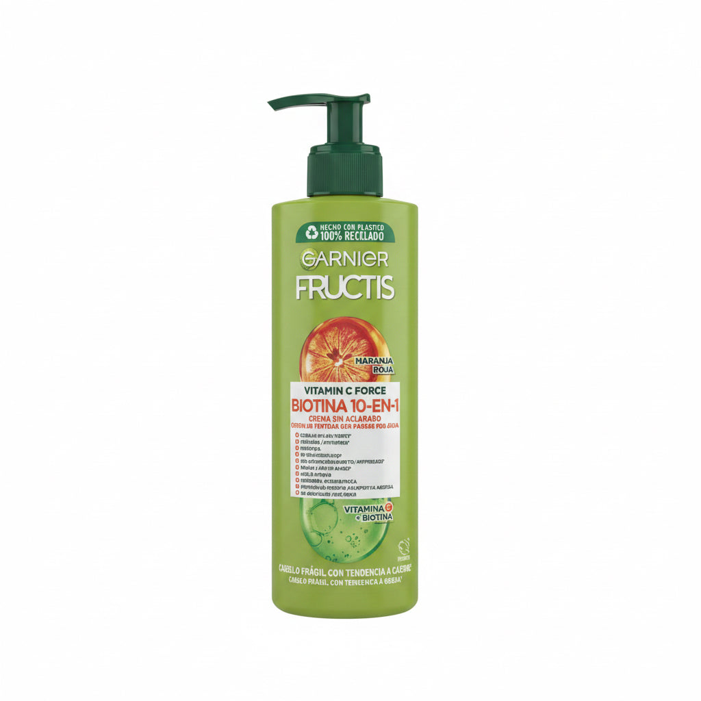 Crema sin Aclarado 10 en 1 Biotina Vitamin C Force Fructis Garnier 400ml