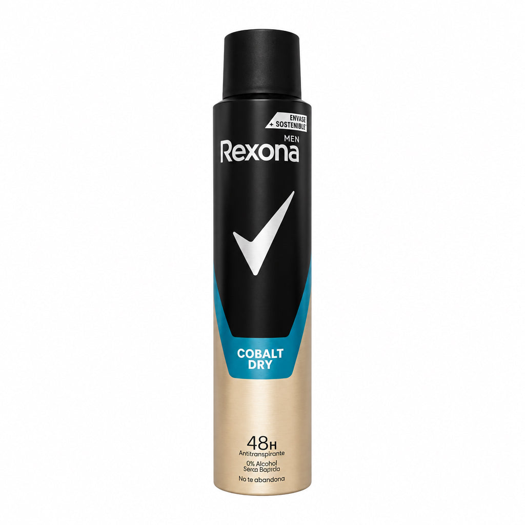 Desodorante Antitranspirante Men Cobalt Dry 48h 0% Alcohol Rexona 200ml