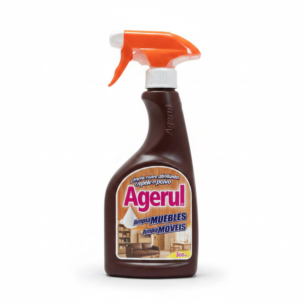 Agerul Limpiamuebles: Limpia, Nutre, Abrillanta y Repele el Polvo 500ml