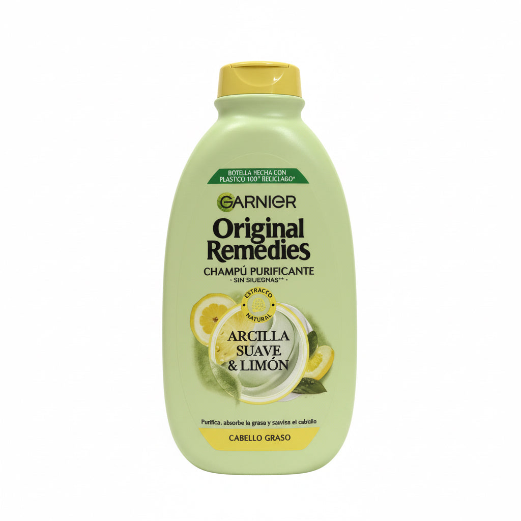 Champú Purificante Arcilla Suave y Limón Original Remedies Garnier 400ml