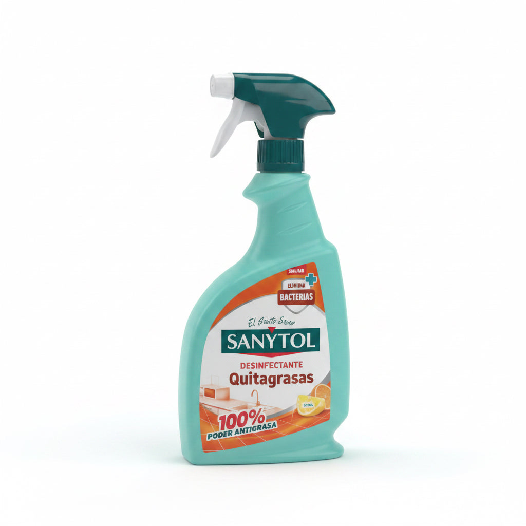 Quitagrasas Desinfectante con Aroma Limón Sanytol Pistola 750ml