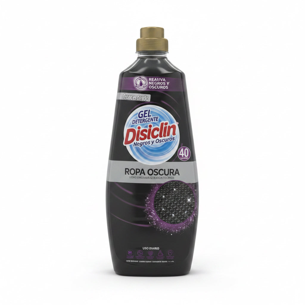 Gel Detergente Ropa Oscura Negros y Oscuros Disiclin 40 Lavados