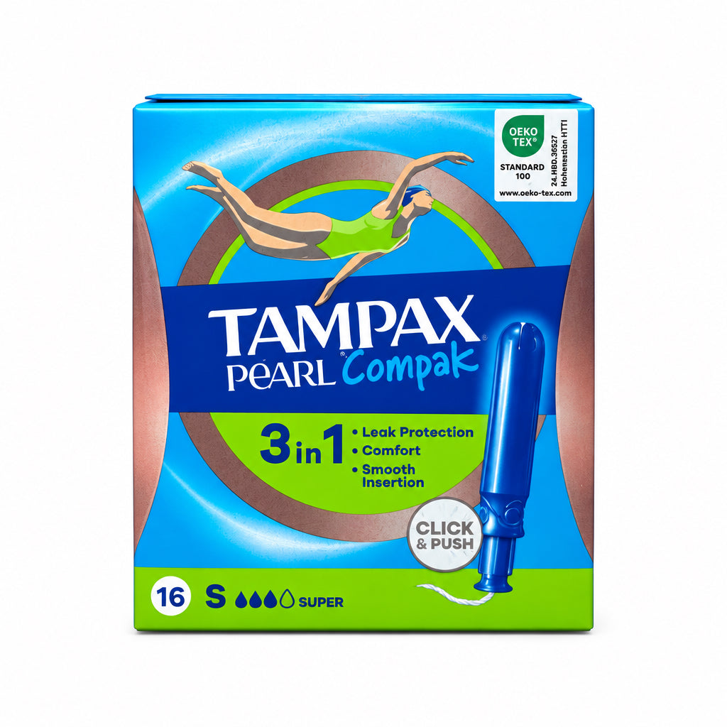 Tampax Pearl Compak Tampones Super 3 en 1 16 Unidades