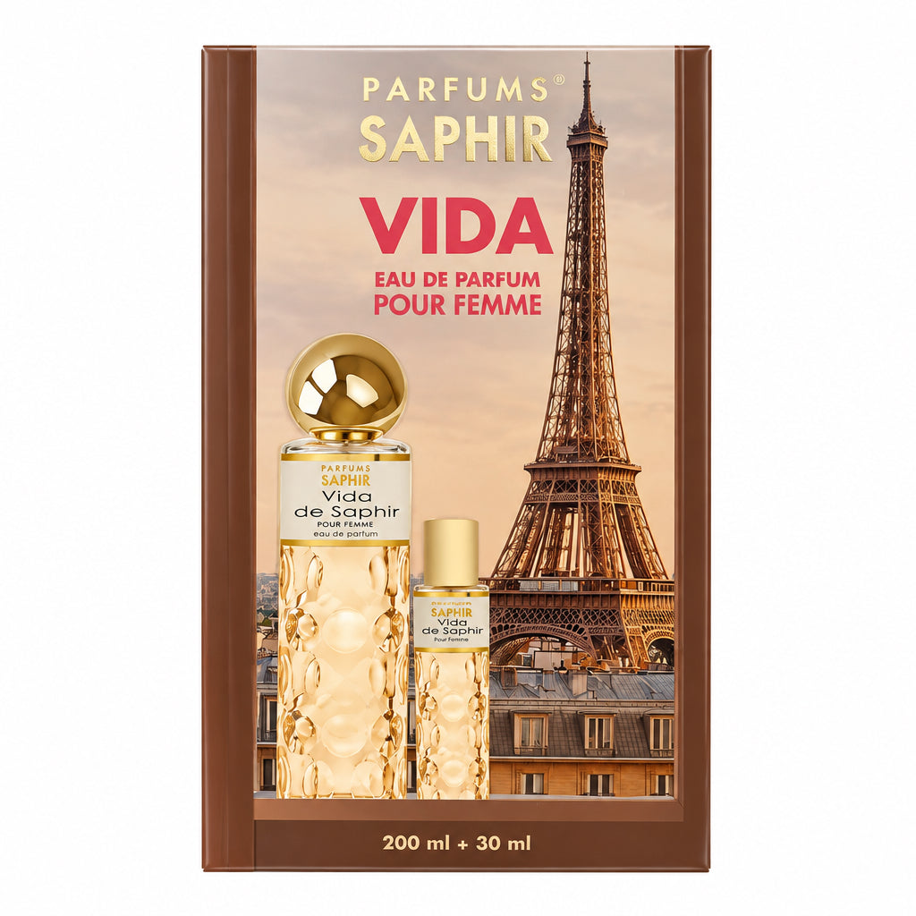 Estuche Vida by Saphir Eau de Parfum Pour Femme 200 ml + 30 ml Perfume de Mujer
