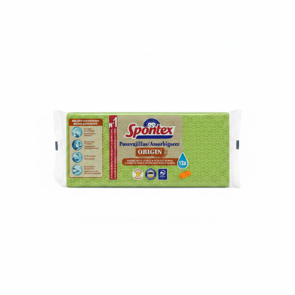 Spontex Posavajillas Origin – Estropajo Antirayaduras de Alta Absorción