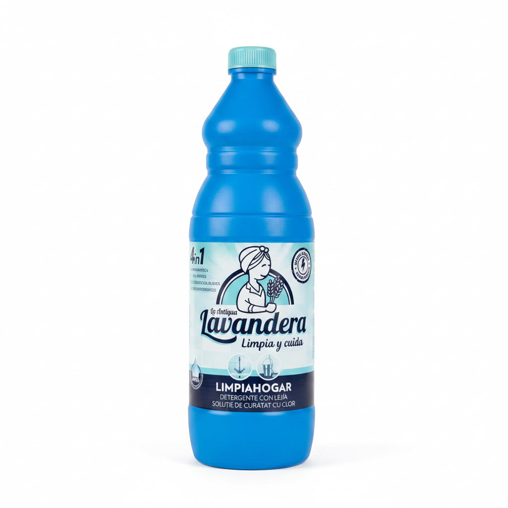 Detergente Limpiahogar con Lejía La Lavandera 4 en 1 - Limpieza y Desinfección Total 1,5L