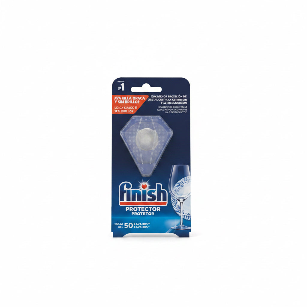 Protector de Vidrio y Vajilla para Lavavajillas Finish Protector 30g (Hasta 50 Lavados)