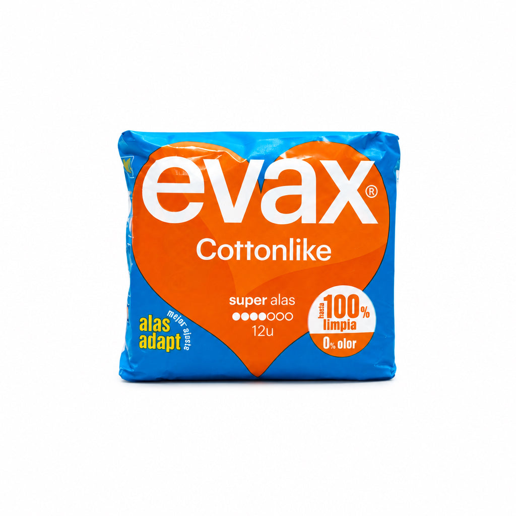 Evax Cottonlike Compresas Super con Alas Alas Adapt 12 Unidades