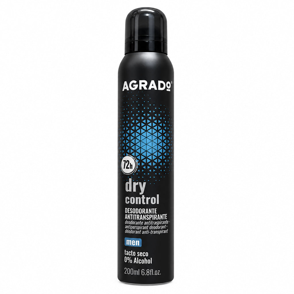Desodorante Antitranspirante Dry Control Men 72h Tacto Seco 0% Alcohol 200 ml Agrado 200ml