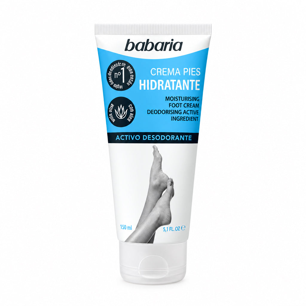 Crema Pies Hidratante con Activo Desodorante y Aloe Vera 150 ml Babari