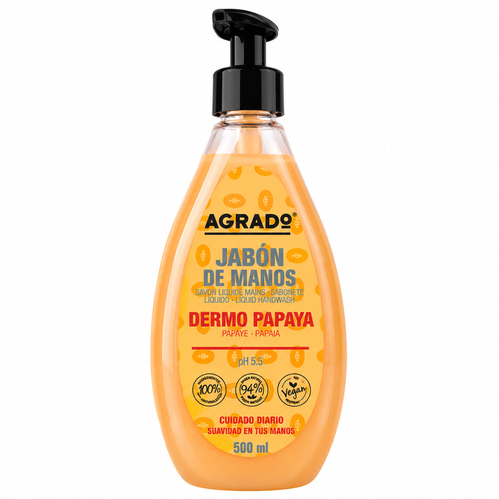 Jabón de Manos Líquido Dermo Papaya pH 5.5 500 ml Agrado