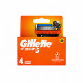 Gillette Fusion5 Recambios de Maquinilla de Afeitado 4 Unidades Edición Champions League 5 Hojas Banda Lubricante
