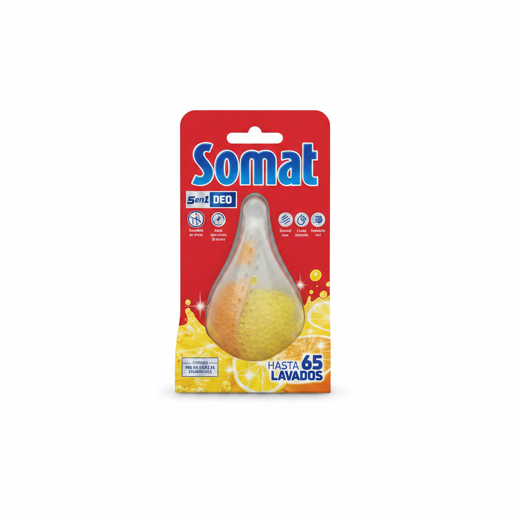Ambientador para Lavavajillas Somat 5 en 1 (Hasta 65 Lavados) 17g