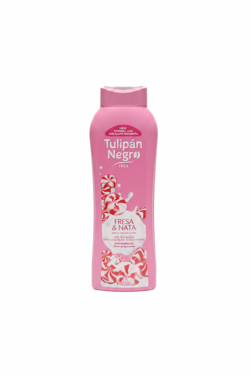 Gel de Baño y Ducha Tulipán Negro - Fresa y Nata(650 ml)