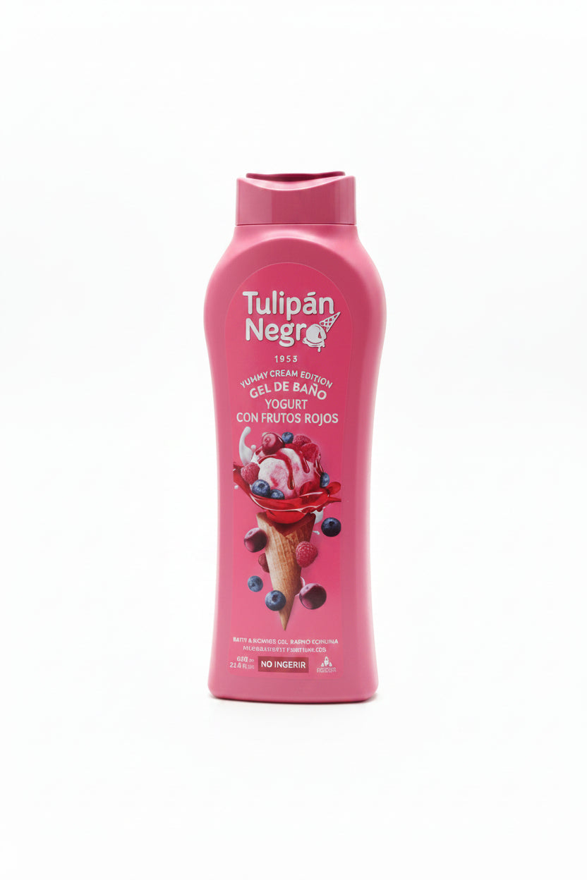 Gel de Baño y Ducha Tulipán Negro - Yogurt con Frutos Rojos(650 ml)