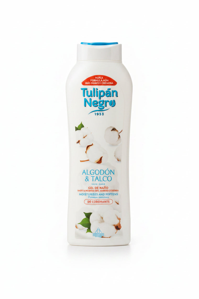 Gel de Baño y Ducha Tulipán Negro - Algodón y Talco(650 ml)